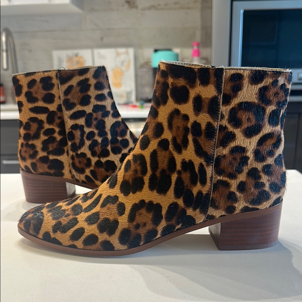 J. Crew Women's Walker Calf Hair Ankle Boots Size 8.5